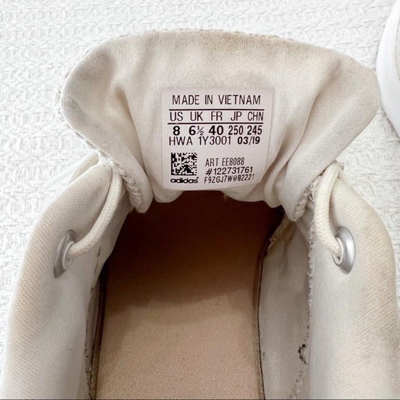 adidas Women's Cloudfoam Qt Racer Sneakers beige Cloud White Platinum 8 - Picture 8 of 10